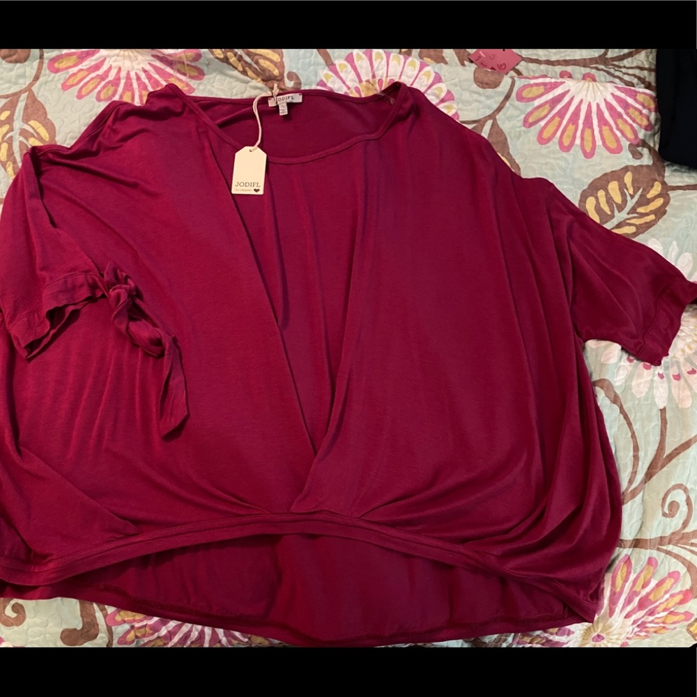 Jodifl Magenta Cinched Top